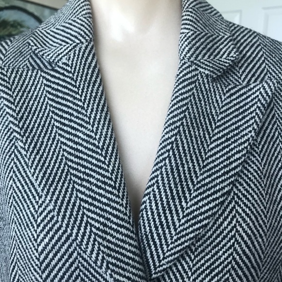 Anne Klein black & white houndstooth blazer size 8 - Picture 3 of 6